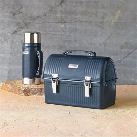 metal lunch box adult|classic lunch box with thermos.